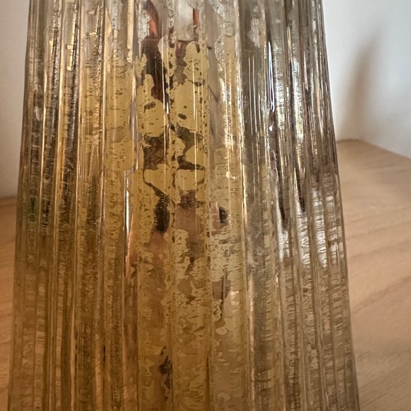 Silver Glass Christmas Tree Table top Sconce - Picture 3 of 4